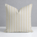 Juliet's Garden Easter Yellow Stripe Throw Pillow - Lemon Park