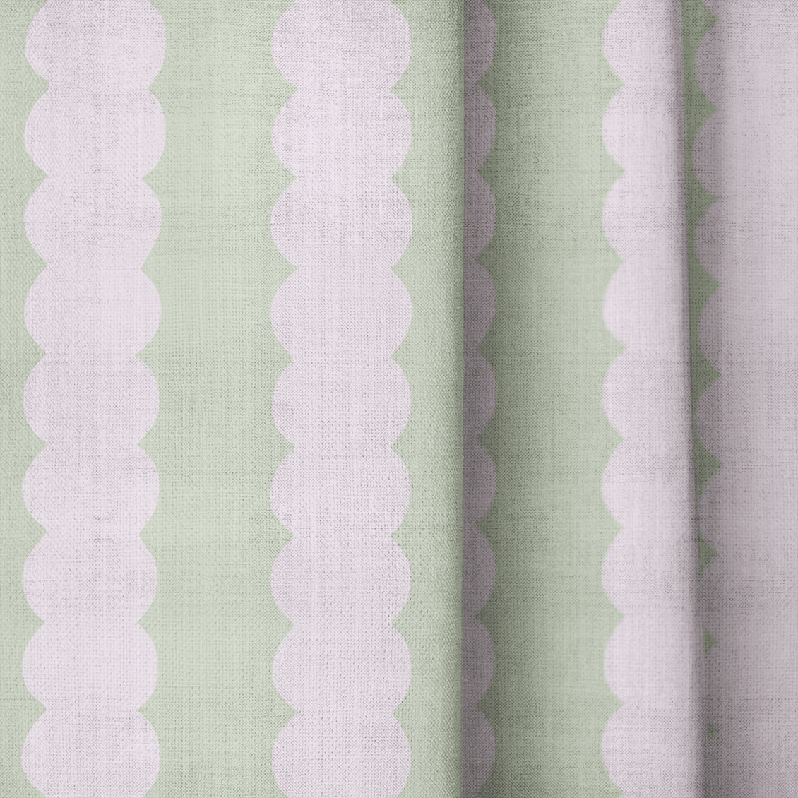 Juliet's Garden Pistachio and Bubble Stripe - Drapery