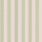 Juliet's Garden Pistachio and Bubble Stripe Wallpaper