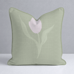 Juliet's Garden Pistachio Tulip Throw Pillow - Lemon Park
