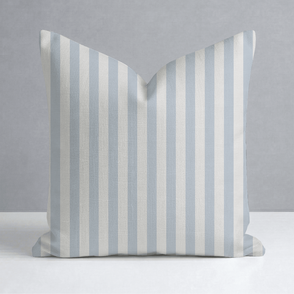 Juliet's Garden Robin Blue Stripe Throw Pillow - Lemon Park