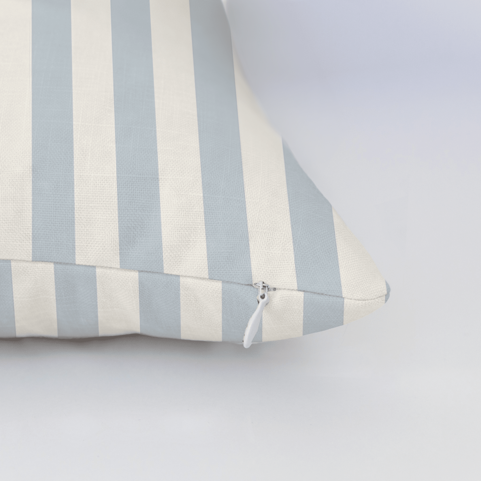 Juliet's Garden Robin Blue Stripe Throw Pillow