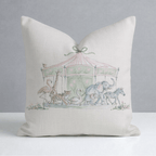 Juliet's Garden Sand Carrousel Throw Pillow - Lemon Park