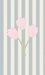 Juliet's Garden Tulip Stripe Study - Tapestry