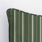 The Silk Garden Evergreen Stripes Throw Pillow
